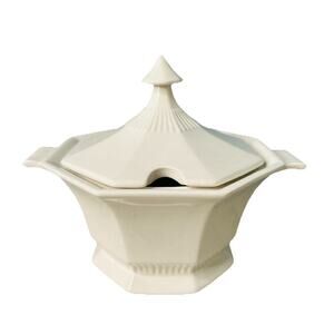 Vintage Independance Ironstone Interpace Sauce Boat w/ Lid Made in Japan Gravy